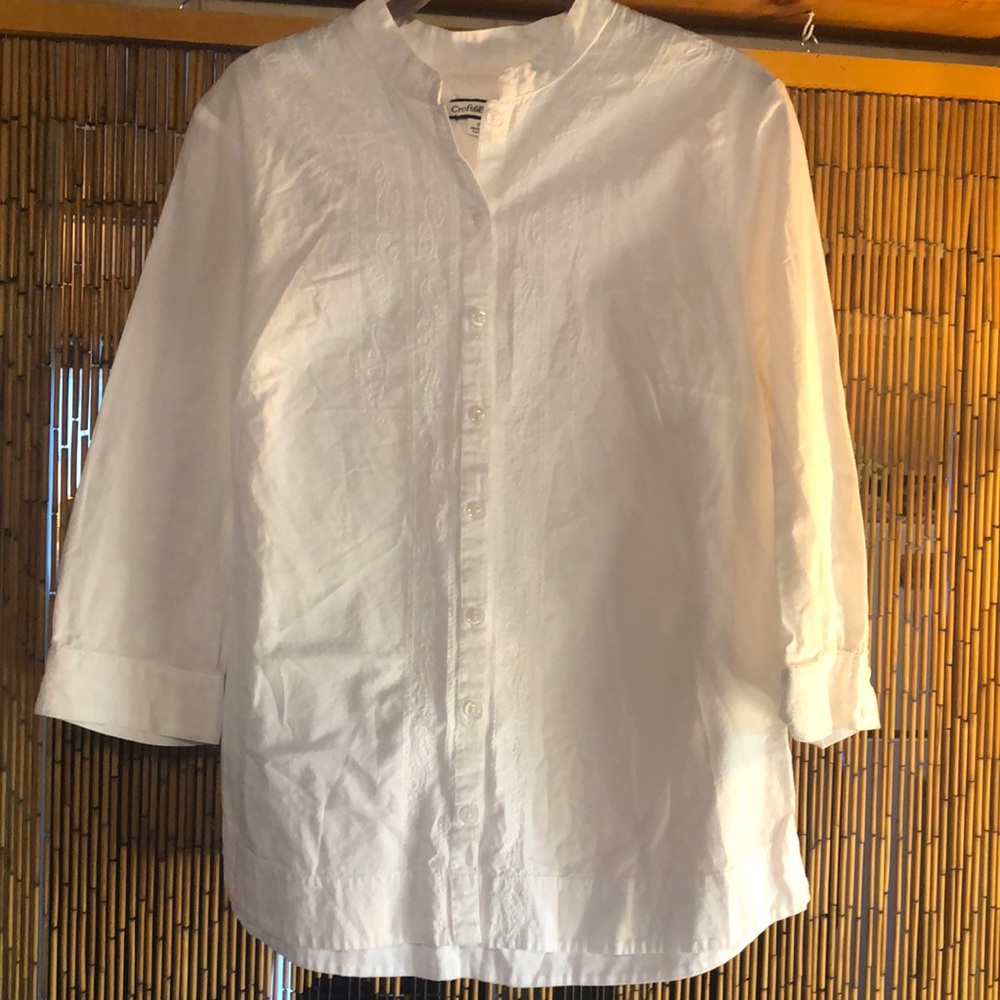 Ladies size small embroidered blouse from croft and barrow